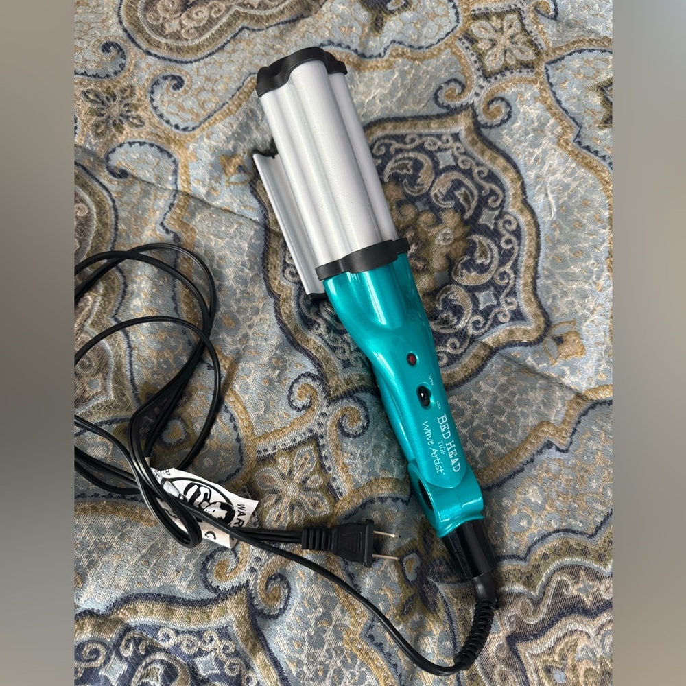Teal and Silver Hair Styling Tool